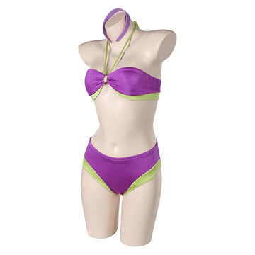 Scooby-Doo Daphne Women Purple Swimsuit Set Cosplay Costume Outfits Halloween Carnival Suit